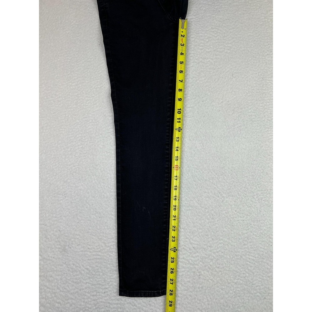 Levis 711 Skinny Jeans Womens 26 Black Charcoal Wash Mid Rise Stretch Denim - Picture 13 of 15